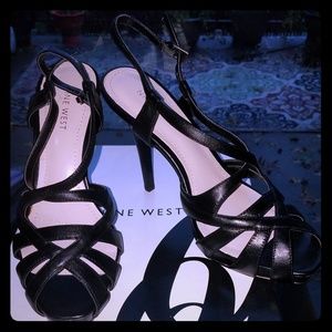 Brand new Nine West Jewelliteo Black Heels Sz 7